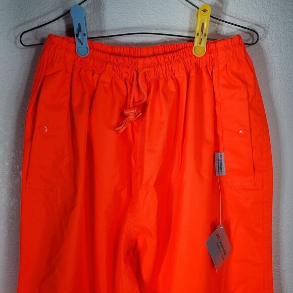 High-Visibility Reflective Work Pants Large 3M Scotchlite Orange/Black Safety - Picture 9 of 11